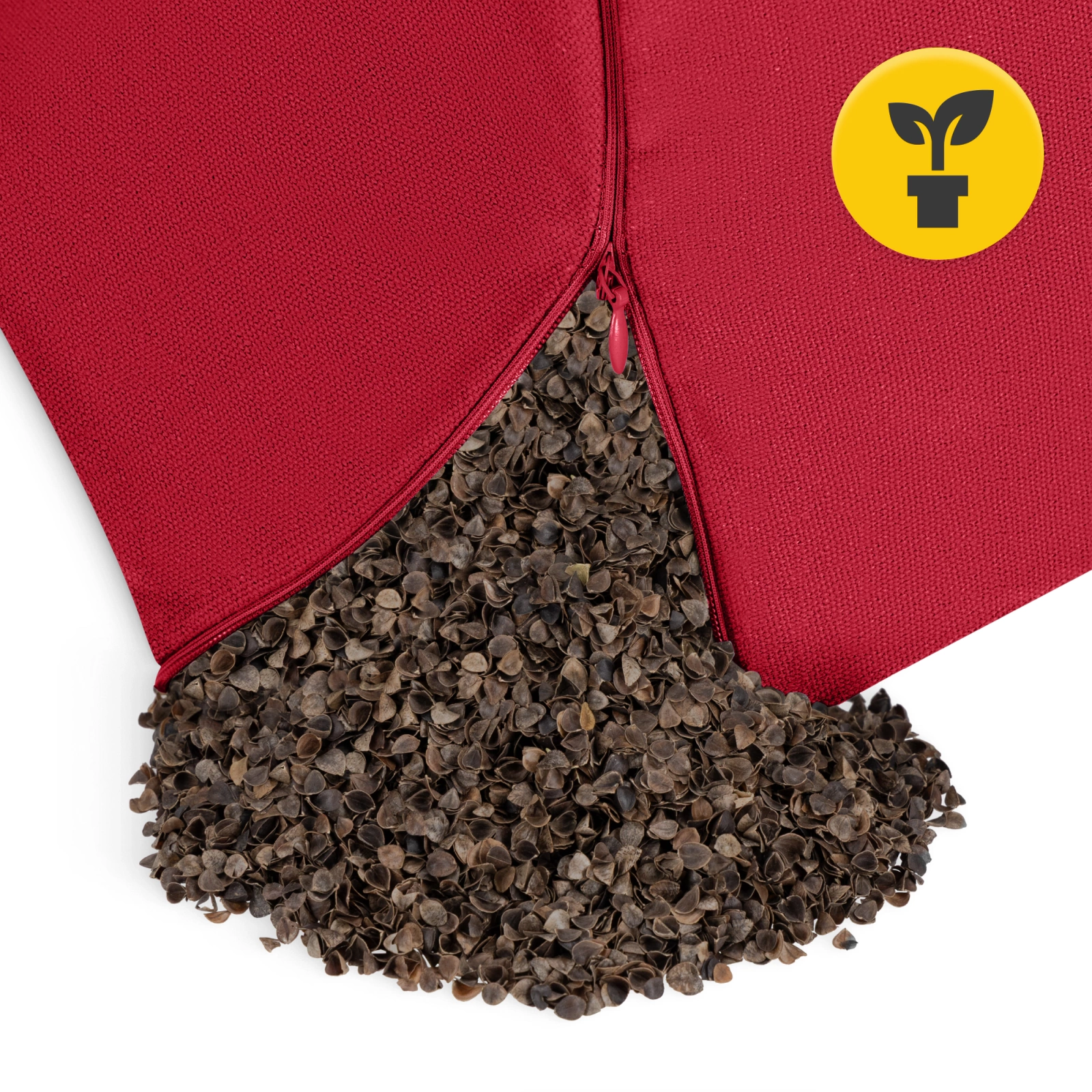 Perna de yoga Zafu rotundă roșie