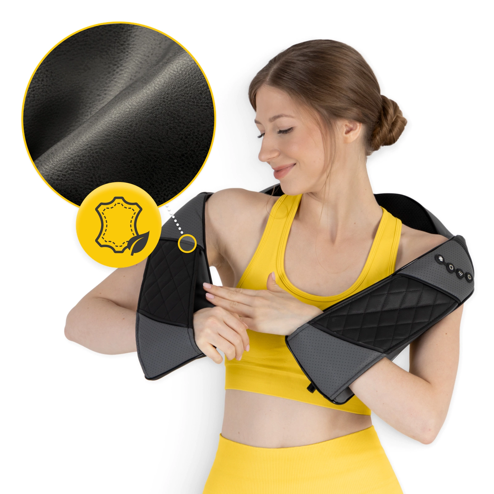 Masaj pentru gât și spate SHIATSU LUXURY+ cu geantă elegantă