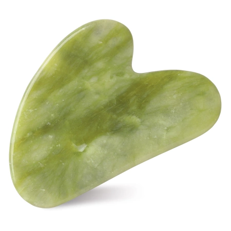 Piatra clasică Gua Sha din jad verde natural