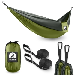 Hamac de călătorie pentru o persoană Mountain Goat gri-verde
