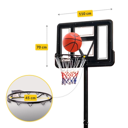 Coș de baschet reglabil de sine stătător FALCON SHOOTER