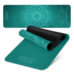 Covor de yoga și exerciții din piele de căprioară 1,5 mm verde