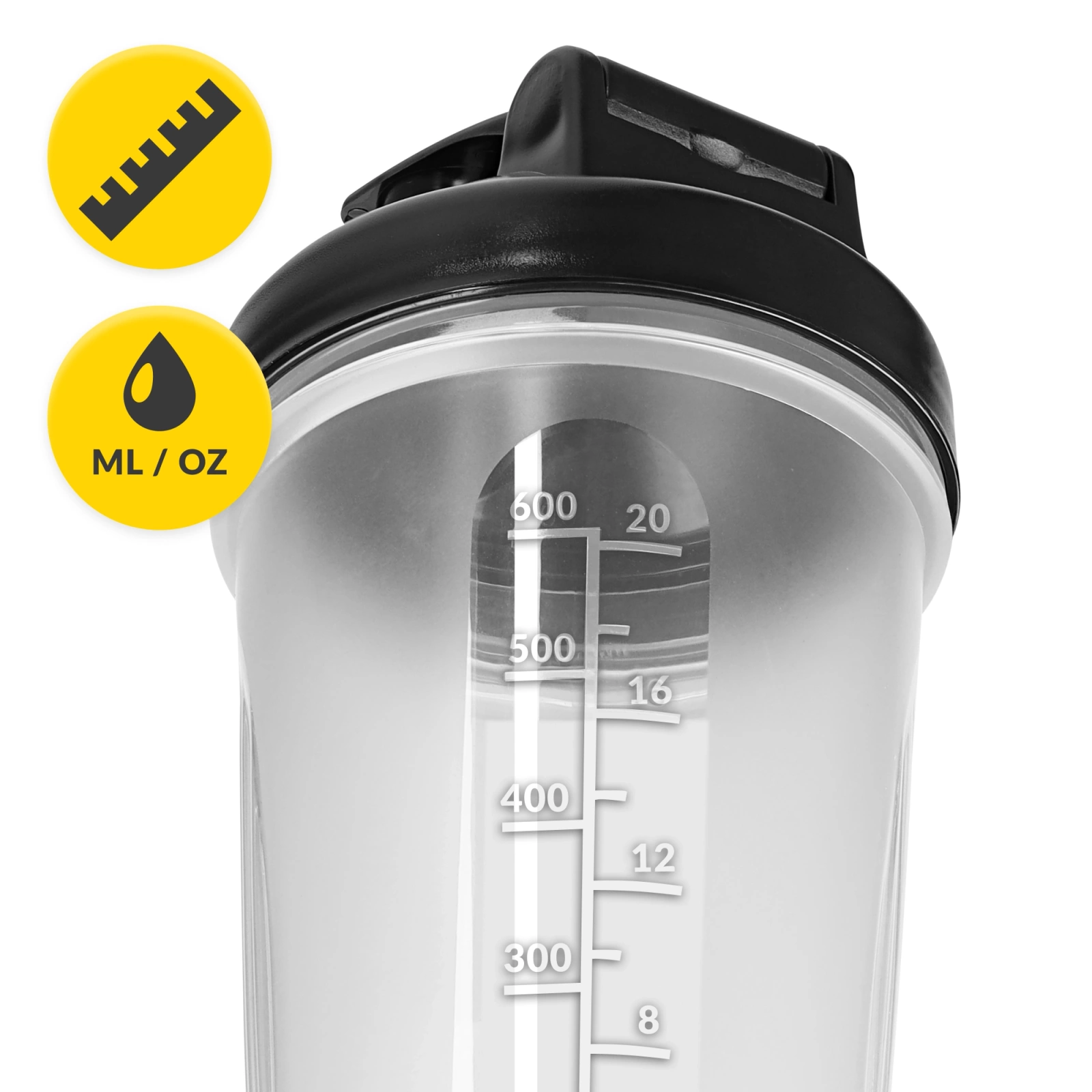 Shaker sportowy PRO 650 ml z siatką 4FIZJO