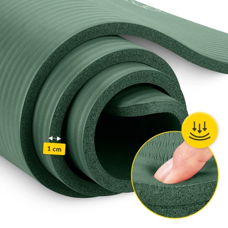 Saltea pentru fitness și yoga NBR 1 cm verde salvie