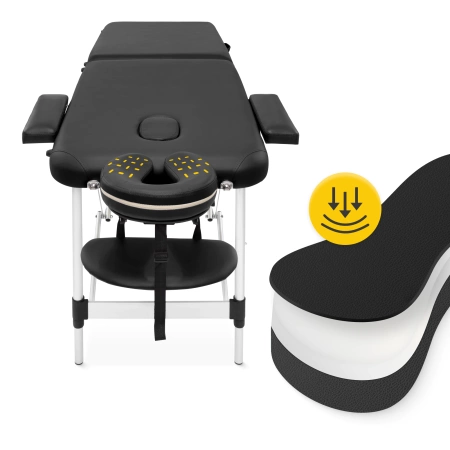 Masă de masaj din aluminiu, 70 cm