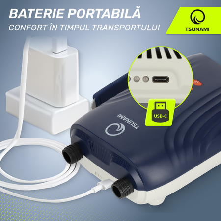 Pompă electrică pentru placa SUP TSUNAMI cu acumulator
