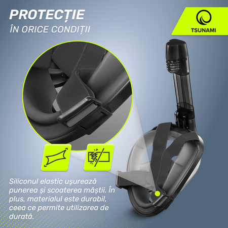 Mască de scufundări cu față completă TSUNAMI S/M