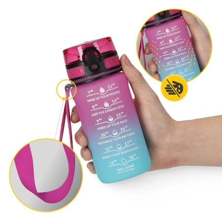 Sticlă de apă cu scală temporală 0,5 L