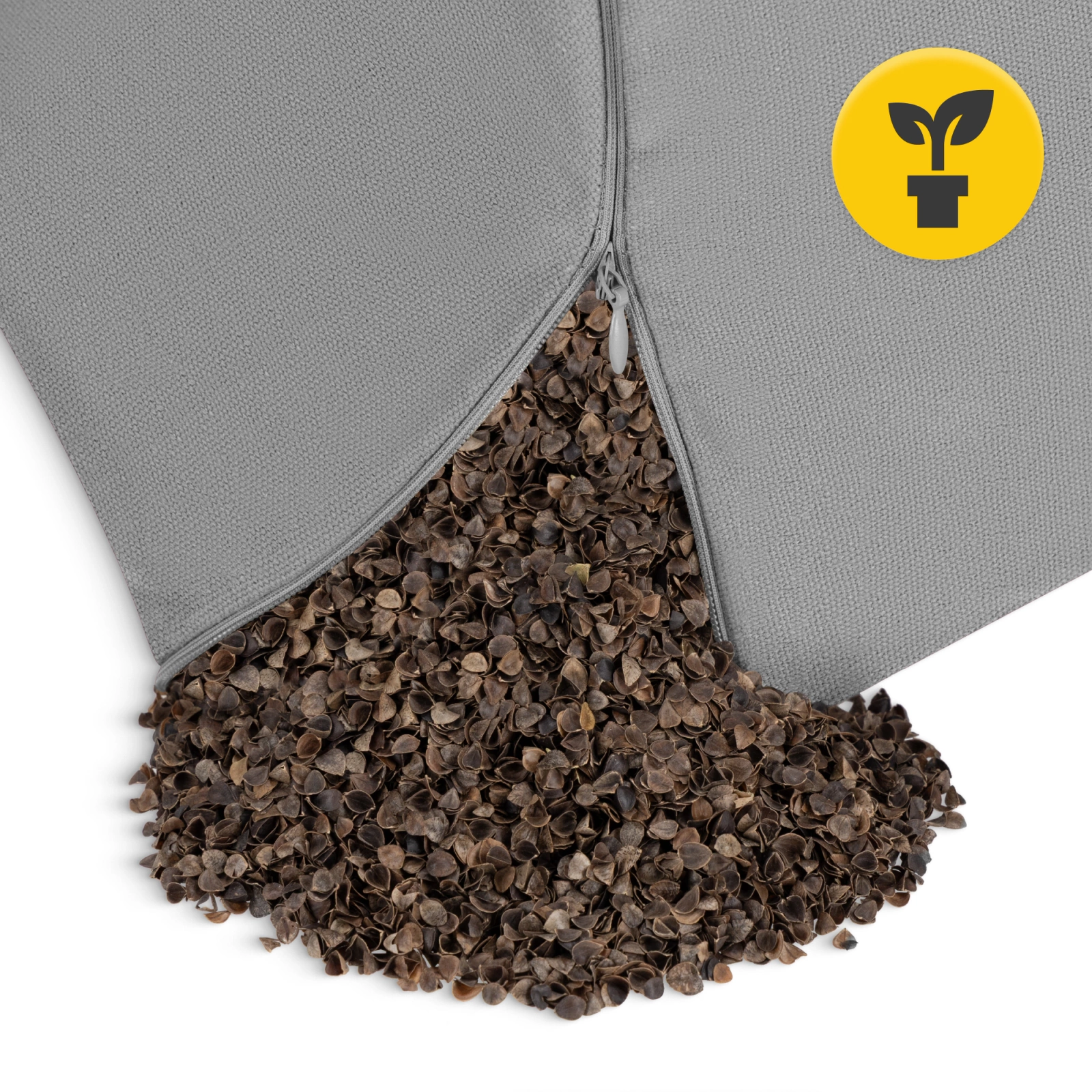 Perna de yoga Zafu rotundă gri