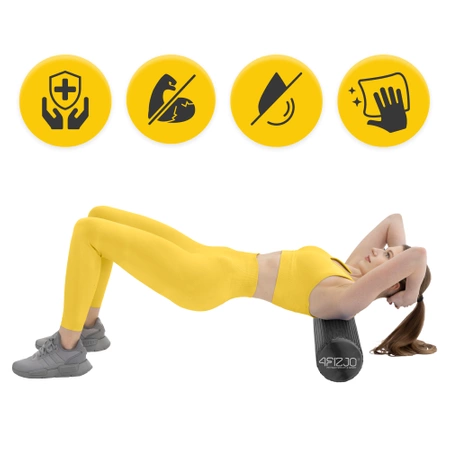 Roller de masaj cu proeminențe CARE+ 90 cm Negru