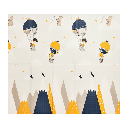 Covoraș educațional pliabil XXL - „REGATUL PĂDURILOR ȘI ZBORUL CU BALONUL”