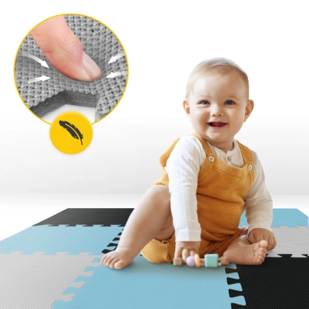 Set de 9 covorașe puzzle 90x90 - „Cer albastru”