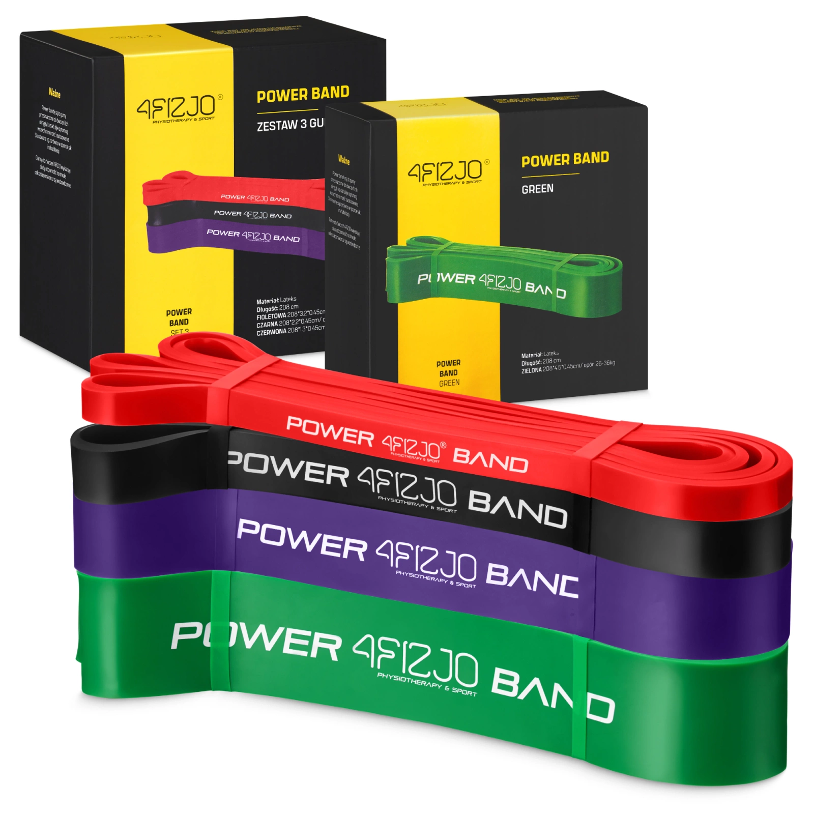 Set de 4 Elastice de Rezistență POWER BAND