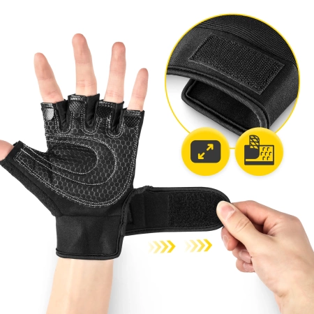 Mănuși de antrenament cu susținere pentru încheietură mărimea M