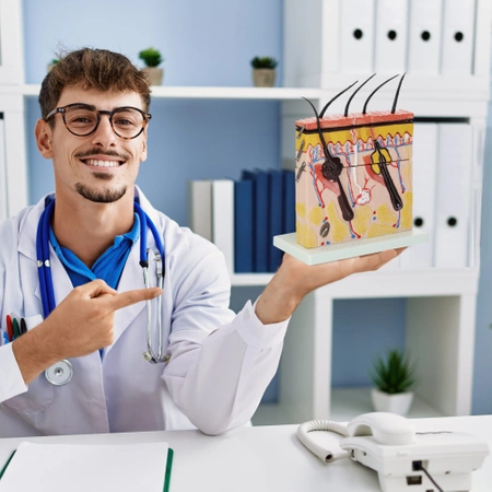 Piele umană în secțiune transversală - model anatomic