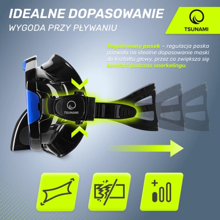 Mască de snorkelling cu snorkel