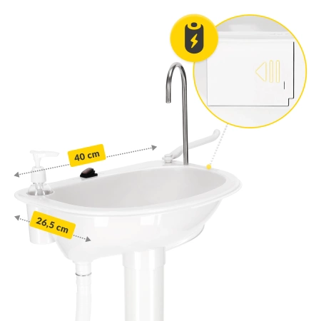 Chiuvetă portabilă de călătorie cu baterii