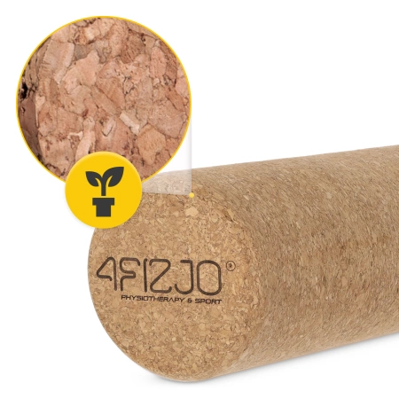 Rolă netedă de masaj din plută 30 cm