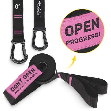 Inele de gimnastică ABS negru și roz