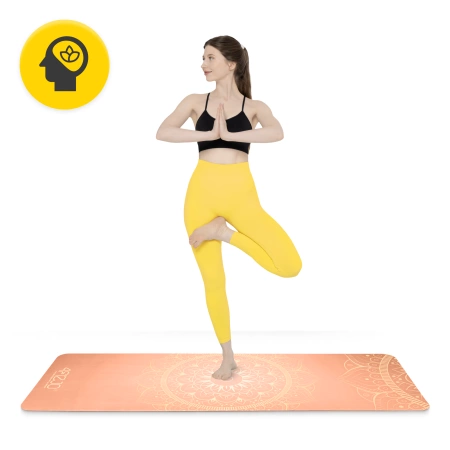 Covora de yoga și exerciții din piele de căprioară 1,5 mm portocaliu