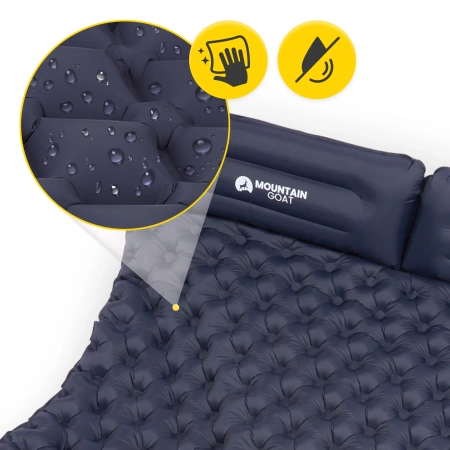 Saltea gonflabilă pentru două persoane, auto-umflabilă, pentru drumeții MOUNTAIN GOAT