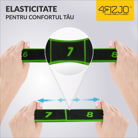 Bandă de întindere gimnazială 90 cm verde