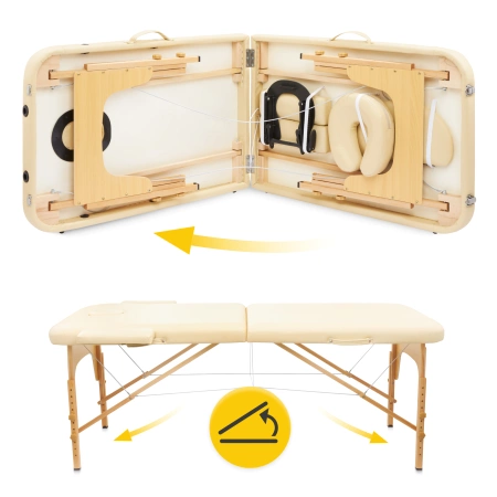 Masă de masaj din lemn, 60 cm