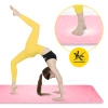 Covora de yoga și exerciții din piele de căprioară 1,5 mm roz