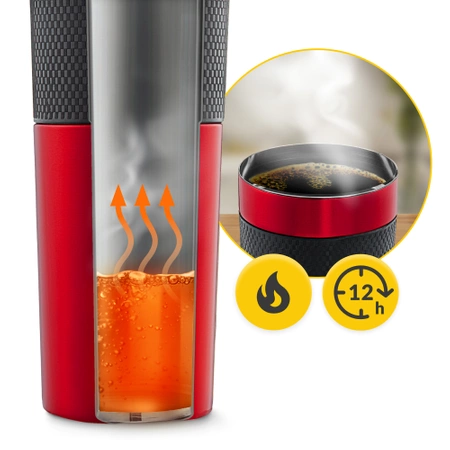 Cana termică Mountain Goat TRAVEL 450 ml roșie