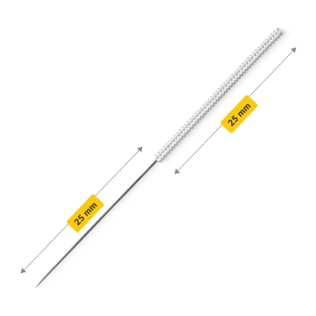 Ace de acupunctură cu ghid 100 buc. 0,25 x 25 mm