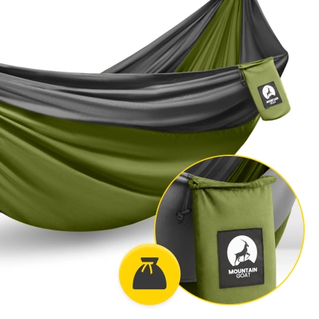Hamac de călătorie pentru două persoane Mountain Goat gri-verde