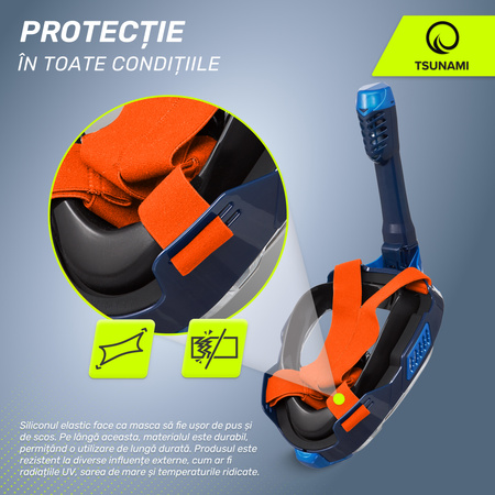 Mască de scufundări cu față completă TSUNAMI PRO L/XL