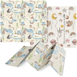 Covoraș educațional pliabil XXL „Boho dream” 200 x 180 cm