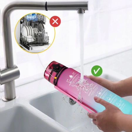 Sticlă de apă cu scală temporală 1 L