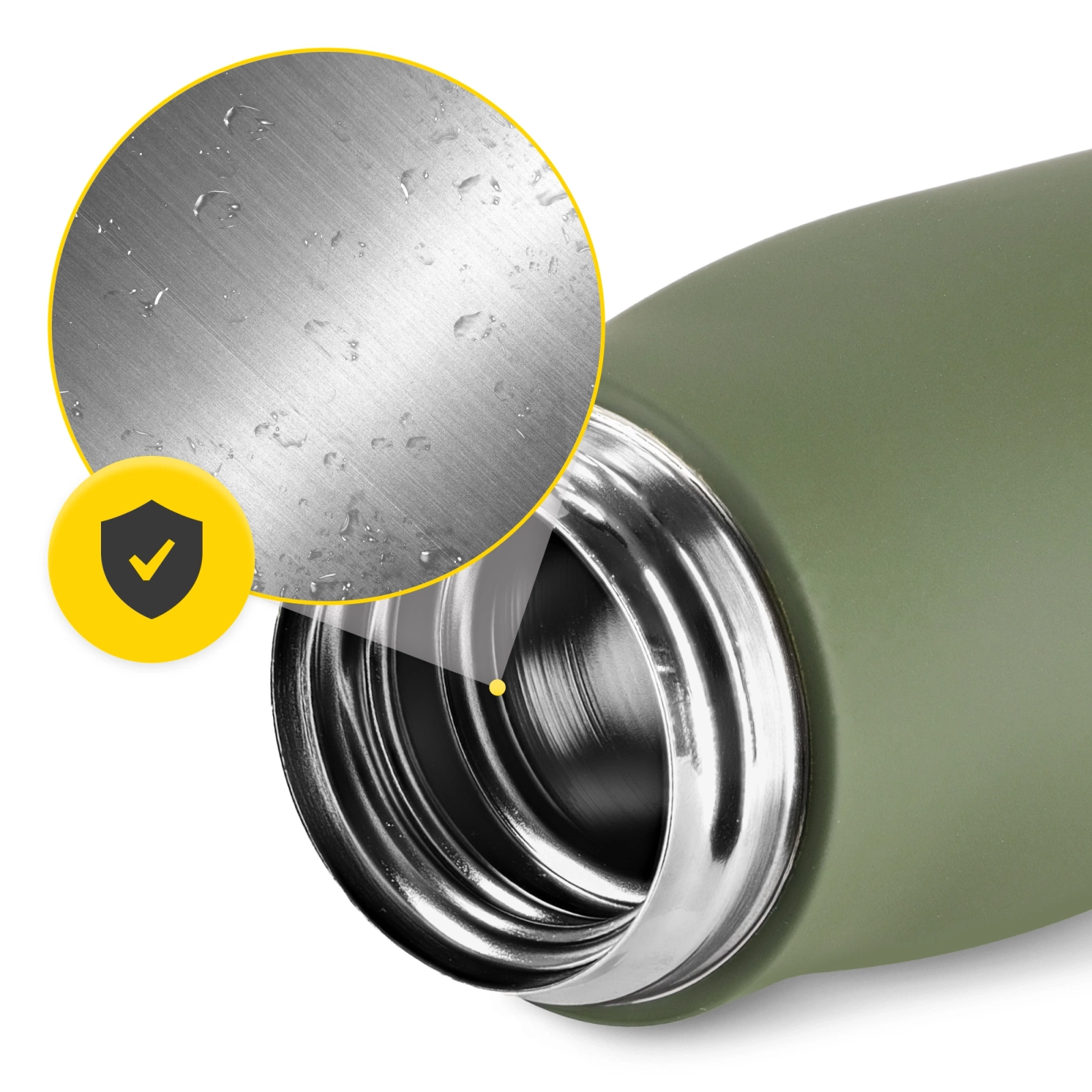 Butelka próżniowa 540 ml z paskiem – zielona
