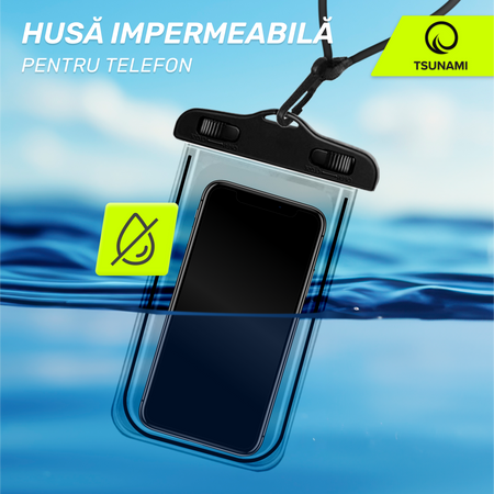 Husă impermeabilă pentru telefon TSUNAMI
