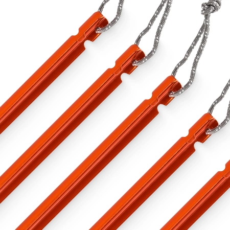 Set de cuie de cort din aluminiu 15 cm 10 buc. - triunghiulare