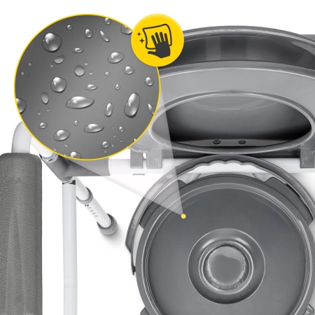 Scaun sanitar pentru toaletă 3 în 1 cu reglare a înălțimii