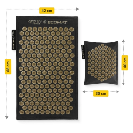 Covoraș de presopunctură ECO cu coji de hrișcă și nucă de cocos