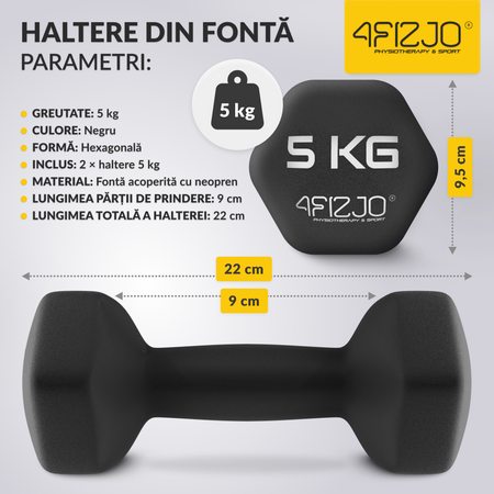 Haltere clasice 2 x 5 kg