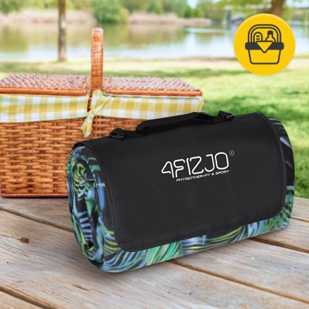 Pătură de picnic pentru plajă cu izolație 200 x 200 cm palmieri