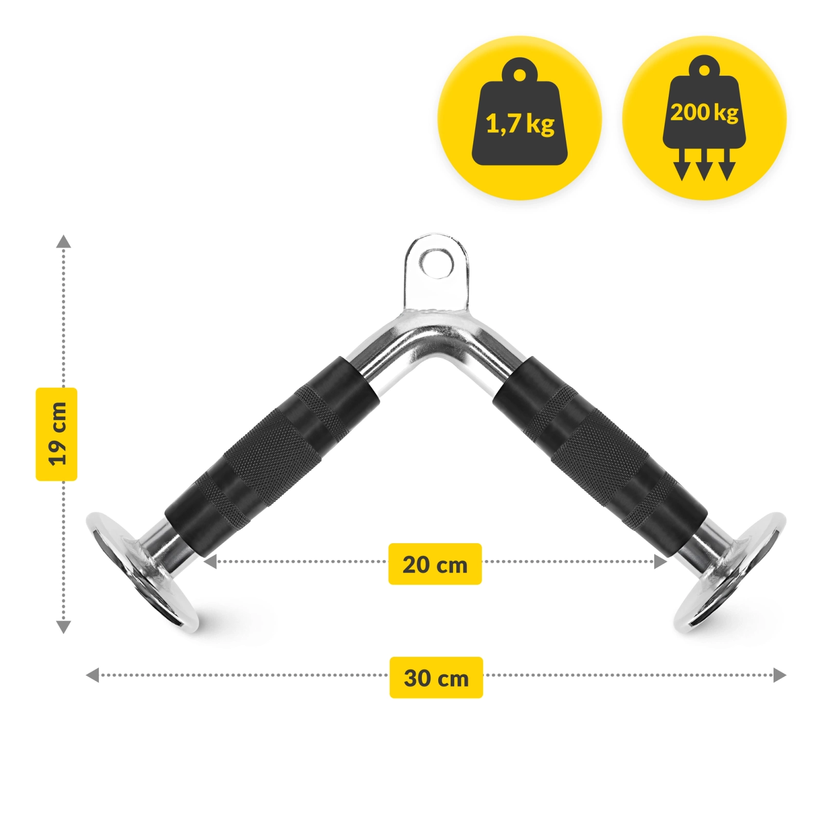 Mâner pentru tracțiuni în formă de V