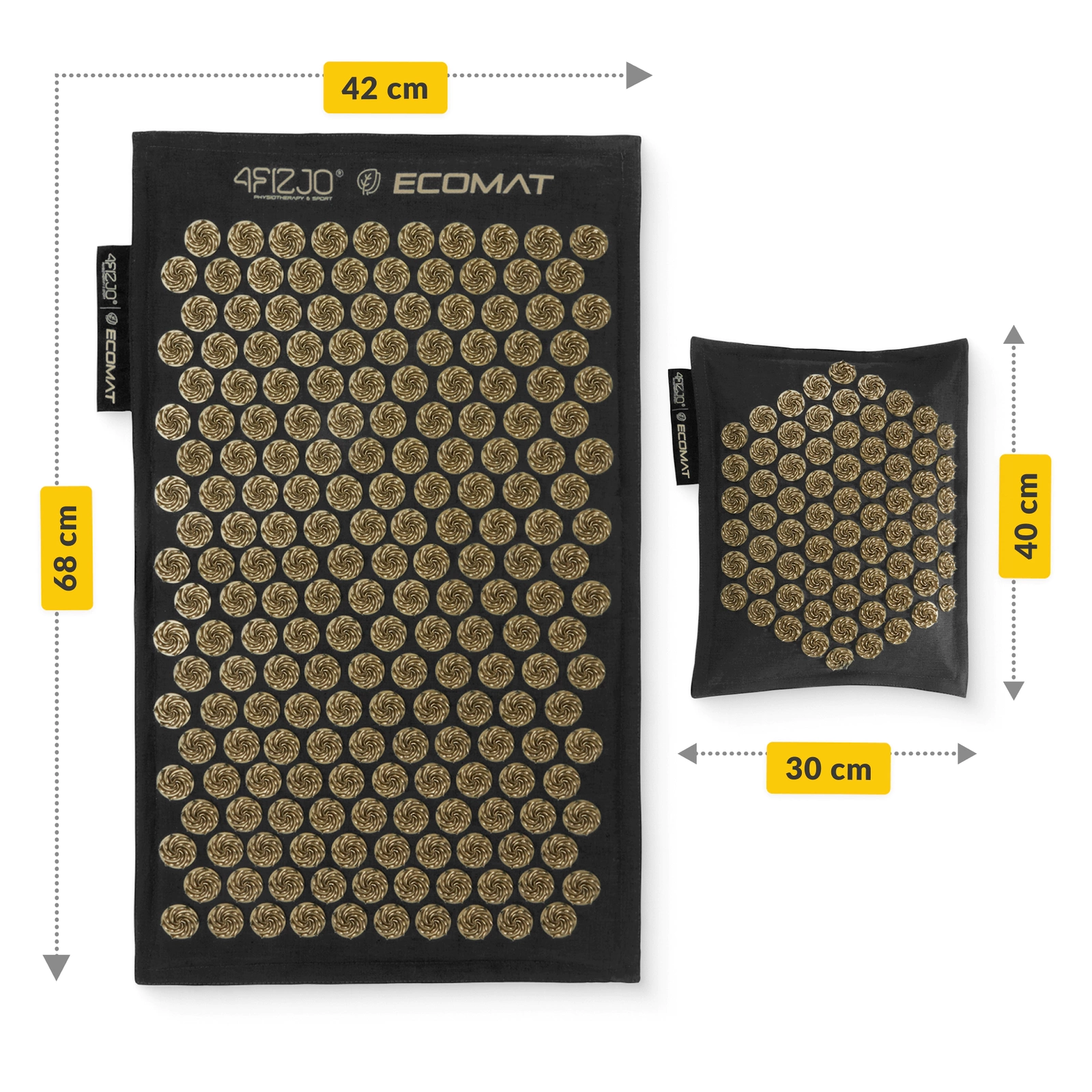 ECO Saltea de acupresură cu coji de hrișcă și nucă de cocos