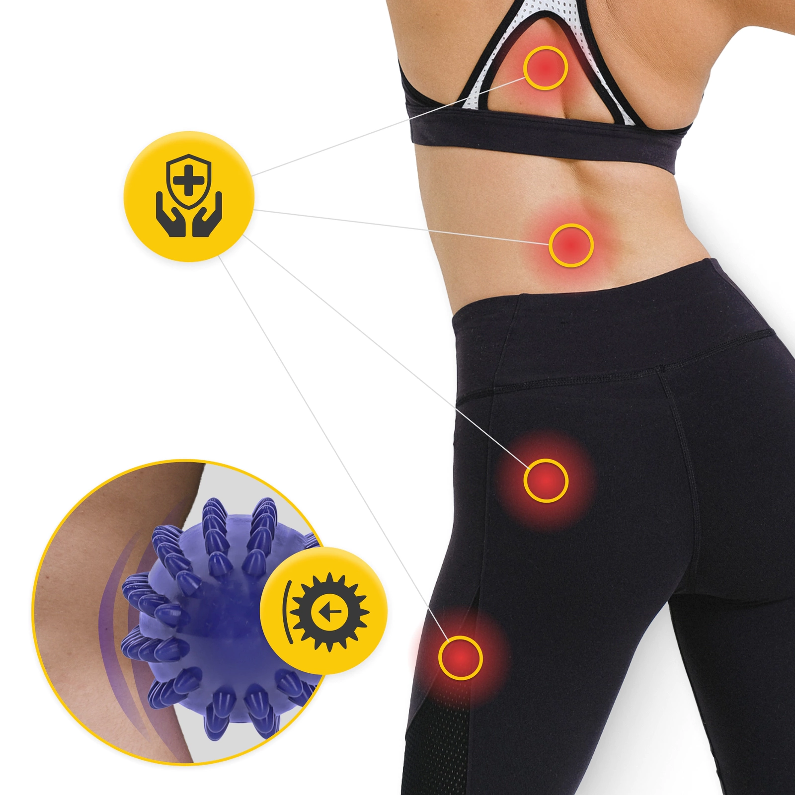 Minge Senzorială de Masaj cu Denivelări