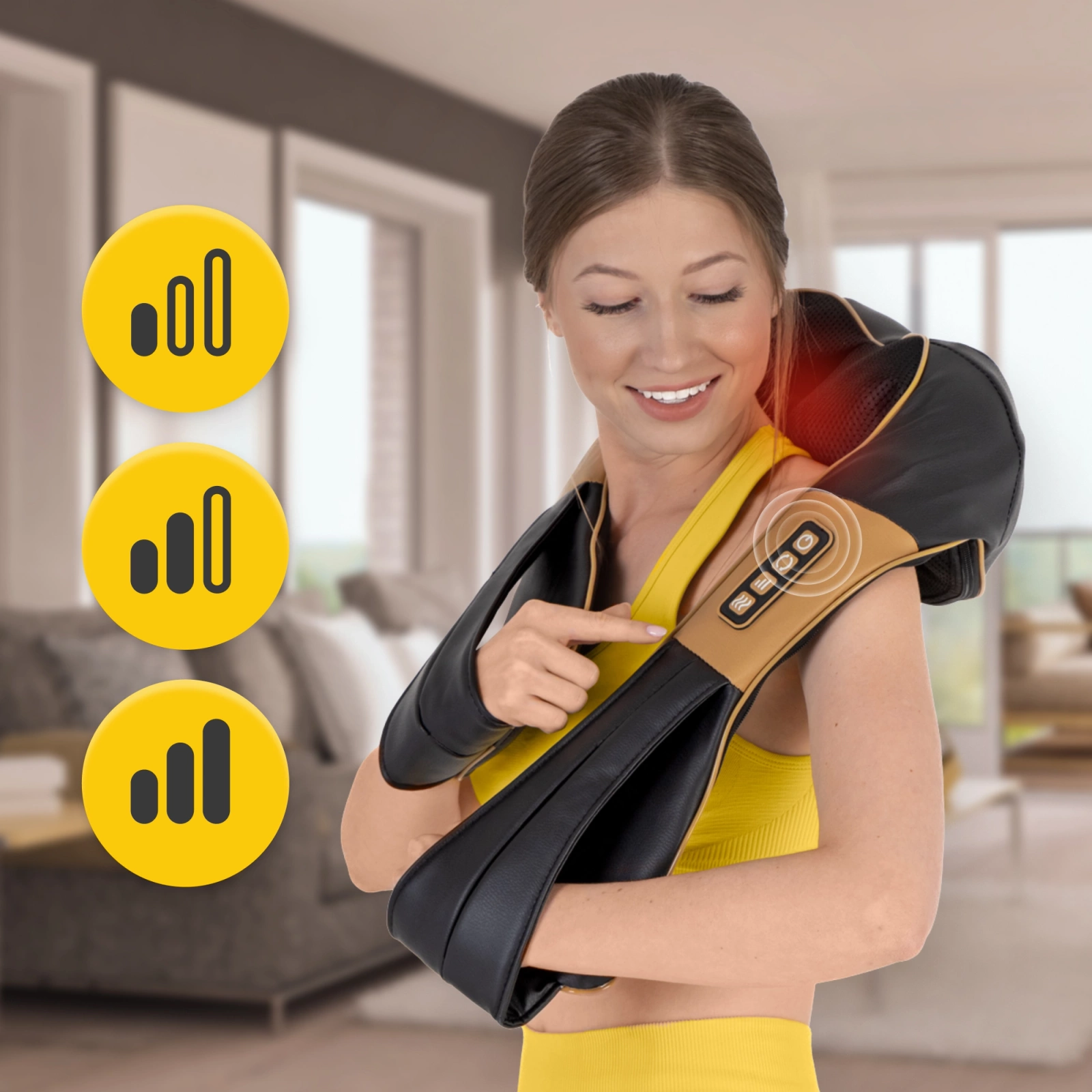 Masaj fără fir pentru gât și spate SHIATSU ULTRA+