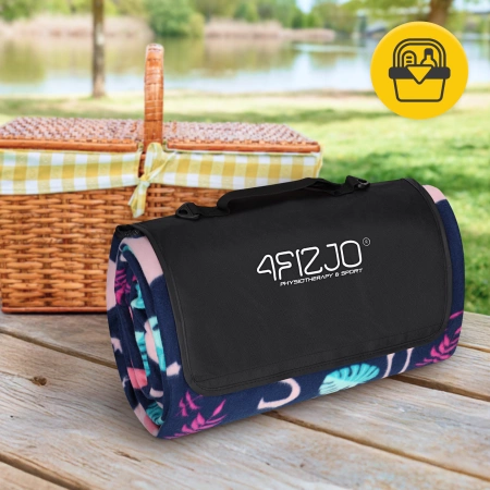 Pătură de picnic pentru plajă cu izolație 200 x 200 cm flamingi