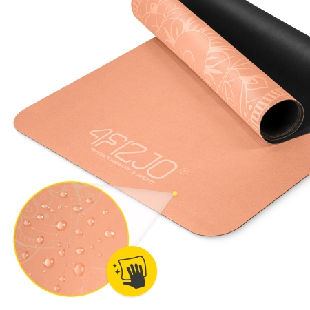 Covora de yoga și exerciții din piele de căprioară 1,5 mm portocaliu