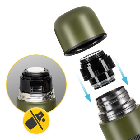 Termos de călătorie pentru cafea și ceai 1 litru verde