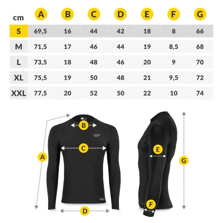 Set de îmbrăcăminte termică unisex – set negru 5-în-1, mărime S