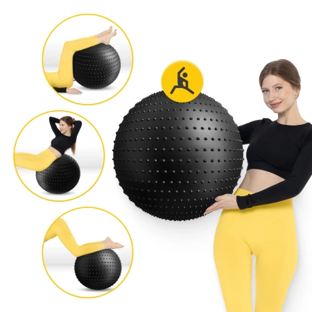 Minge de reabilitare cu vârfuri 65 cm